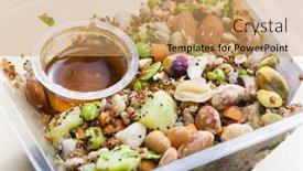  Presentation with almonds - Amazing presentation theme having legume salad with almonds backdrop and a coral colored foreground