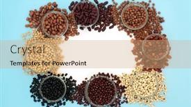  Presentation with proteins - Presentation theme consisting of legumes-food-collection-for-good background and a coral colored foreground