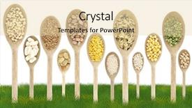  Presentation with beans legumes - Slides with legumes over spoons like trees background and a lemonade colored foreground