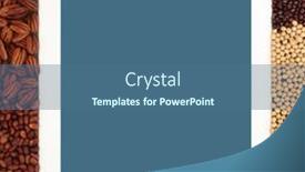  Presentation with proteins - PPT theme featuring legumes-vegetable-food-for-healthy background and a ocean colored foreground