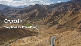  Presentation with way - Theme having leh in jammu and kashmir background and a tawny brown colored foreground