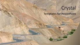  Presentation with tourism india - Audience pleasing presentation design consisting of leh in jammu and kashmir backdrop and a coral colored foreground