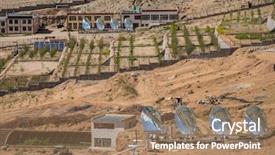  Presentation with alternative energy - Beautiful presentation design featuring leh ladakh india alternative energy backdrop and a coral colored foreground