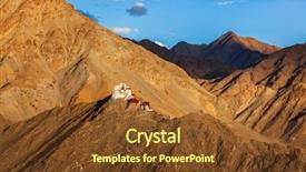  Presentation with india fort - Slide deck enhanced with leh ladakh jammu and kashmir background and a tawny brown colored foreground