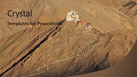  Presentation with india fort - Presentation theme featuring leh ladakh jammu kashmir india background and a  colored foreground