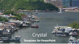  Presentation with typhoon - Audience pleasing presentation consisting of lei-yue-mun-hong-kong backdrop and a  colored foreground