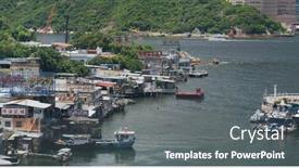  Presentation with typhoon - Colorful presentation theme enhanced with lei-yue-mun-hong-kong backdrop and a  colored foreground