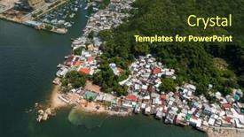  Presentation with typhoon - Theme with lei-yue-mun-hong-kong background and a  colored foreground