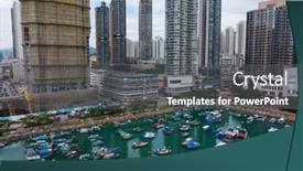  Presentation with residential - Slide set having lei-yue-mun-hong-kong background and a gray colored foreground