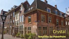  Presentation with pilgrim - Presentation theme featuring leiden-netherlands-july-17-2018 background and a tawny brown colored foreground