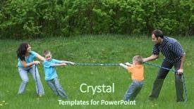  Presentation with activity - Presentation design having leisure activity - tug-of-war background and a tawny brown colored foreground