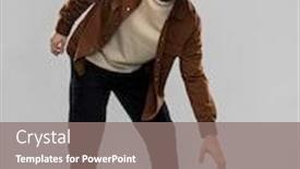  Presentation with black people - Cool new PPT theme with leisure-and-people-concept-happy backdrop and a gray colored foreground