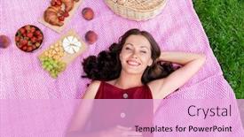  Presentation with people - Audience pleasing PPT layouts consisting of leisure-and-people-concept-happy backdrop and a lavender colored foreground