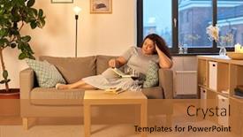  Presentation with wine book - PPT layouts featuring leisure-and-people-concept-woman background and a red colored foreground