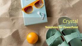  Presentation with holidays - Slide deck having leisure-and-summer-holidays-concept background and a  colored foreground