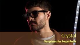  Presentation with ultra - Presentation theme enhanced with leisure-clubbing-and-nightlife-concept background and a tawny brown colored foreground