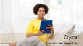  Presentation with african people - Amazing presentation design having leisure concept - happy african american backdrop and a coral colored foreground