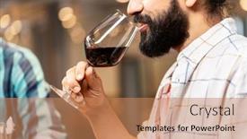  Presentation with people - Slide deck consisting of leisure-drinks-and-people-concept background and a coral colored foreground