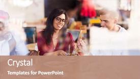  Presentation with international food - Presentation having leisure food and people concept background and a coral colored foreground