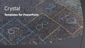  Presentation with asphalt pavement - PPT layouts having leisure-games-and-childhood-concept background and a dark gray colored foreground