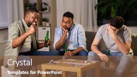  Presentation with gambling - Slide set consisting of leisure-games-friendship-and-gambling background and a tawny brown colored foreground