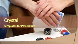  Presentation with gambling - Audience pleasing presentation theme consisting of leisure games friendship gambling backdrop and a tawny brown colored foreground