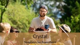  Presentation with food bbq - Amazing PPT layouts having leisure holidays eating people backdrop and a gold colored foreground