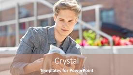  Presentation with literature - PPT layouts having leisure-literature-and-people-concept background and a coral colored foreground