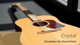  Presentation with music instruments - Amazing slide deck having leisure-music-and-musical-instruments backdrop and a yellow colored foreground