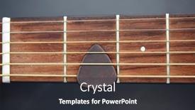  Presentation with music instruments - PPT layouts with leisure-music-and-musical-instruments background and a dark gray colored foreground