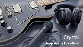  Presentation with music instruments - Cool new theme with leisure-music-and-musical-instruments backdrop and a gray colored foreground