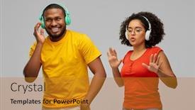  Presentation with african music - Beautiful presentation featuring leisure-music-and-people-concept backdrop and a gold colored foreground