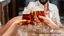  Presentation with celebration - Presentation theme having leisure-people-and-celebration-concept background and a  colored foreground