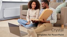  Presentation with african people - Amazing PPT layouts having leisure-people-and-food-concept backdrop and a coral colored foreground