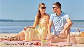  Presentation with relationships - Cool new slide deck with leisure-relationships-and-people-concept backdrop and a coral colored foreground