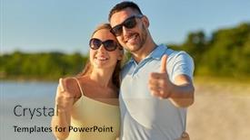  Presentation with relationships - Audience pleasing slide deck consisting of leisure-relationships-and-people-concept backdrop and a coral colored foreground