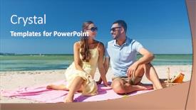  Presentation with relationships - Cool new PPT theme with leisure-relationships-and-people-concept backdrop and a teal colored foreground