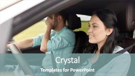  Presentation with driving road - Beautiful slide deck featuring leisure-road-trip-travel backdrop and a seafoam green colored foreground