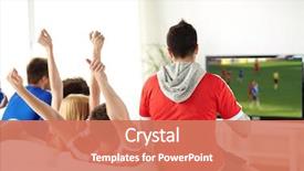  Presentation with victory sport - Amazing presentation having leisure sport and entertainment concept backdrop and a coral colored foreground