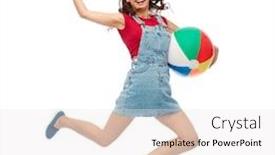  Presentation with beach ball - Theme with sunglasses with beach ball background and a white colored foreground