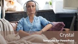  Presentation with free music - Slide set featuring leisure-time-concept-happy-beautiful background and a violet colored foreground