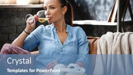  Presentation with time - Slides having leisure-time-concept-happy-beautiful background and a teal colored foreground