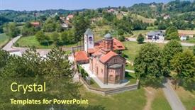  Presentation with monastery - Theme having lelic-famous-and-beautiful-monastery background and a tawny brown colored foreground