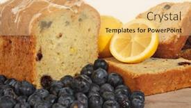  Presentation with blueberry - Cool new presentation theme with lemon-blueberry-loaf backdrop and a yellow colored foreground