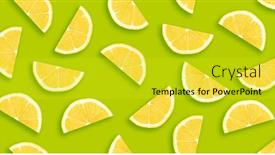  Presentation with citrus - Presentation design enhanced with lemon-citrus-slices-seamless-backdrop background and a yellow colored foreground