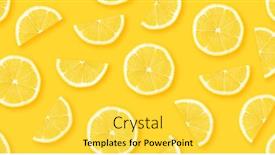  Presentation with citrus - Amazing slide set having lemon-citrus-slices-seamless-backdrop backdrop and a yellow colored foreground