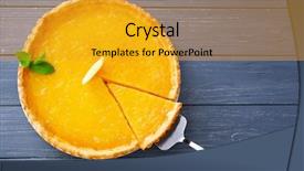  Presentation with lemon - Beautiful PPT layouts featuring lemon curd pie on dark backdrop and a gold colored foreground