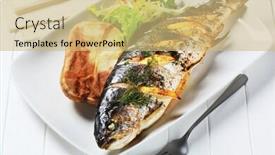  Presentation with trout - Cool new presentation with lemon dill trout with baked potato backdrop and a yellow colored foreground