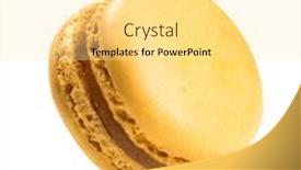 Presentation with french pastry - Cool new slides with lemon-flavor-macaron-isolated backdrop and a blonde colored foreground