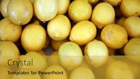  Presentation with lemon - Presentation design having lemon-fresh-picked-lemon-lemons background and a gold colored foreground